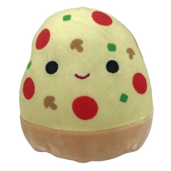 Squishmallows Pep Pepperoni Mushroom Pizza Eyes Open 5" Plush Kellytoy 2022 - Picture 1 of 7